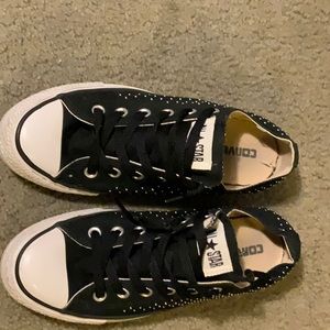 Black studded converse